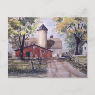 Stall am Ende der Straße - Postkarte