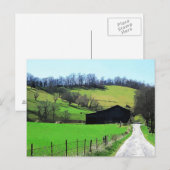 Stall am Ende der Straße Postkarte (Vorne/Hinten)