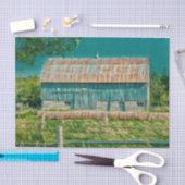 Stall Aquamarin Vintag Land Rustikale Landwirtscha Seidenpapier (Handwerk)