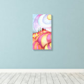 Stall auf den Hügeln Aquarellmalerei auf Leinwand (Insitu (Holzboden))