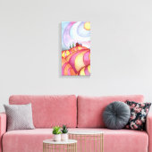 Stall auf den Hügeln Aquarellmalerei auf Leinwand (Insitu (Wohnzimmer))