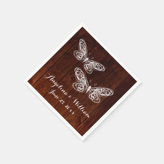 Stall Board Butterfly Napkin Serviette (Ecke)