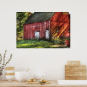 Stall - Die alte rote Scheune Poster (Küche)