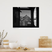 Stall durch den Bildschirm des alten Kochhauses, 1 Poster (Küche)