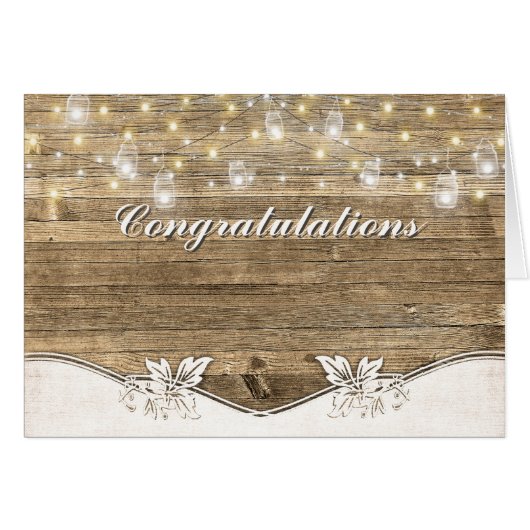 Stall Hochzeitslicht auf Holz (Vorderseite (Horizontal))