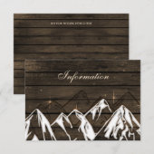 Stall Holz Camping Hochzeitsdetails Karte (Vorne/Hinten)