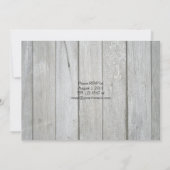 Stall Holz rosa Herz Foto nach Hochzeit Einladung (Rückseite)