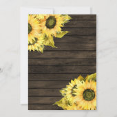 Stall Holz String Lights Sonnenblumen Save the Dat Ankündigung (Rückseite)