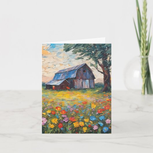 Stall im Feld der Wildblume (Vorderseite)