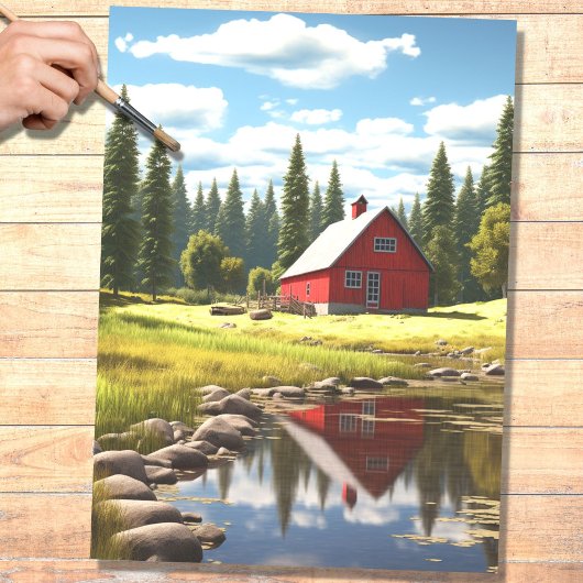 Stall im Frühjahr 1 Dekoupage Seidenpapier