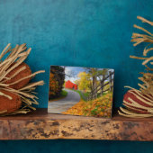 Stall im Herbst Fotoplatte (Seite)