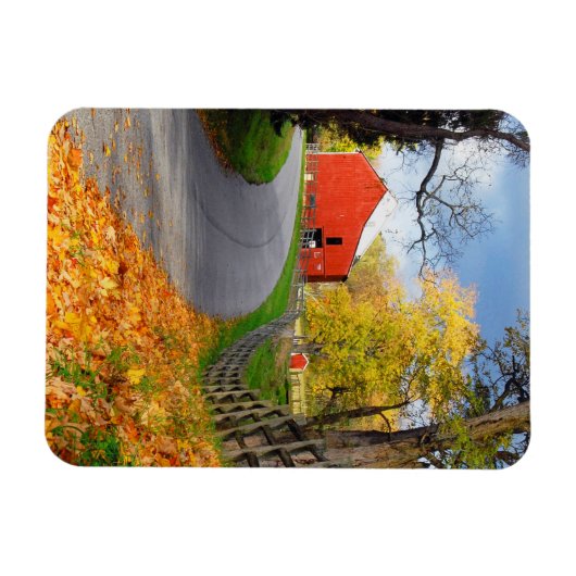 Stall im Herbst Magnet (Horizontal)