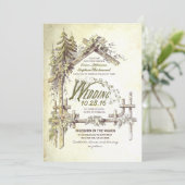 Stall im Wald Rustikale Hochzeitseinladungen Einladung (Stehend Vorderseite)