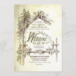 Stall im Wald Rustikale Hochzeitseinladungen Einladung