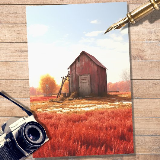 Stall im Winter 2 Decoupage Paper Seidenpapier