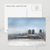 Stall im Winter Postkarte (Vorne/Hinten)