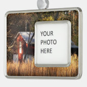 Stall im Zentrum von Maryland Rahmen-Ornament Silber (Links)