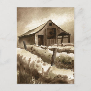"Stall in Browns" Postkarte für Landstraßen