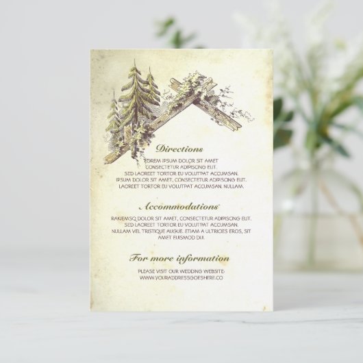 Stall in der Holz-Hochzeitskarte Begleitkarte (Stehend Vorderseite)