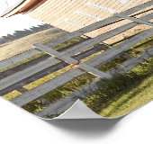 Stall in der ländlichen Landschaft Poster (Ecke)