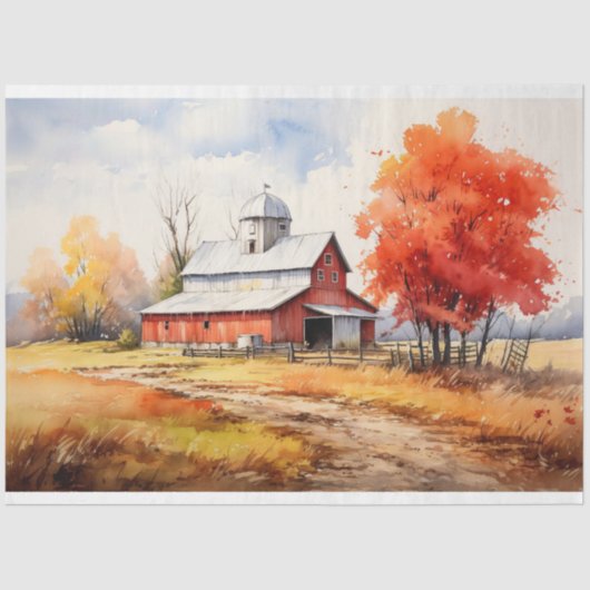 Stall in Herbst 3 Dekoupage Papier (Vorderseite)