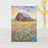 Stall in Wildblumen denken Karte (Gelbe Blume)