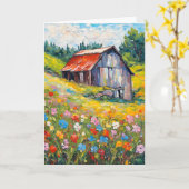 Stall in Wildblumen denken Karte (Gelbe Blume)