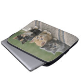 Stall Kätzchen auf einem Pferd Blanket Laptopschutzhülle (Vorne Knopf)