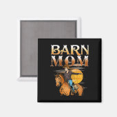 Stall Mama I Reittier Pferdefan Magnet (Vorderseite/Rückseite)