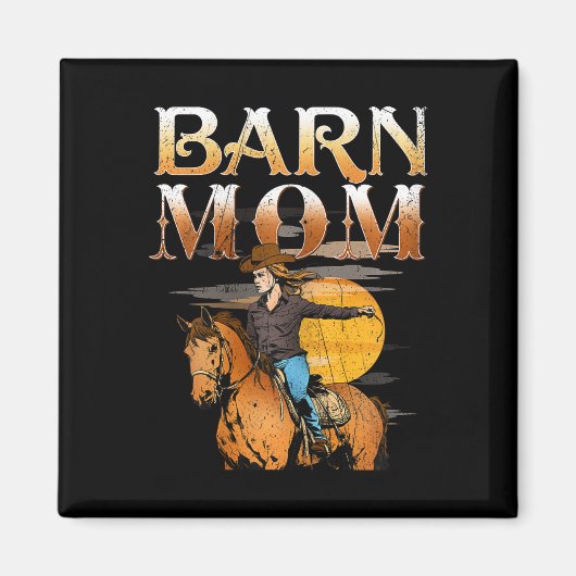 Stall Mama I Reittier Pferdefan Magnet (Vorne)