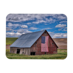Stall mit amerikanischer Flagge Colfax, Washingto Magnet