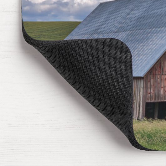 Stall mit amerikanischer Flagge| Colfax, Washingto Mousepad (Ecke)