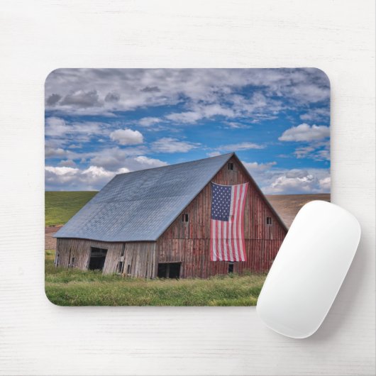 Stall mit amerikanischer Flagge| Colfax, Washingto Mousepad (Mit Mouse)