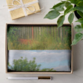 Stall mit roten Blume und Picketzaun Seidenpapier (Geschenk)