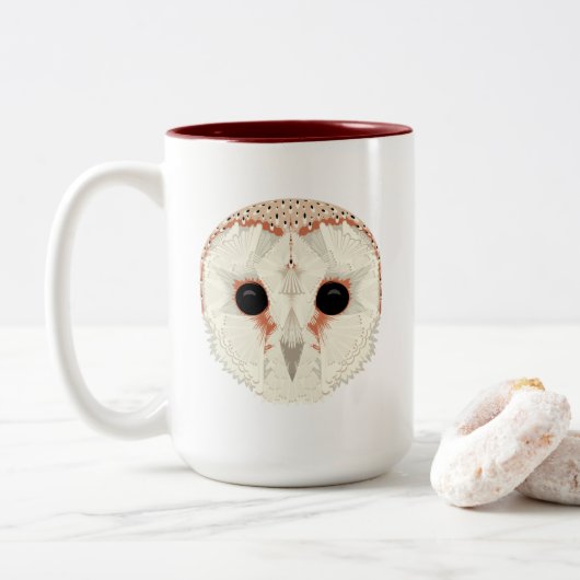 Stall Owl 15oz. Tasse Dark Red (Mit Donut)