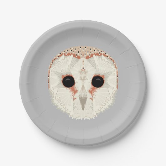 Stall Owl 7" Papier Teller (Vorderseite)