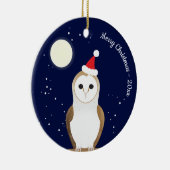 Stall Owl Animal Christmas Keramik Ornament (Rechts)
