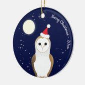 Stall Owl Animal Christmas Keramik Ornament (Links)