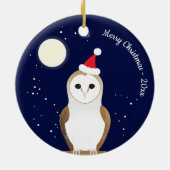 Stall Owl Animal Christmas Keramik Ornament (Hinten)