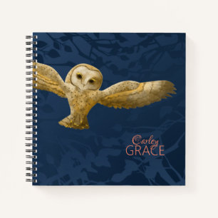 Stall Owl, Dark Blue Personalisiert Journal Notizblock