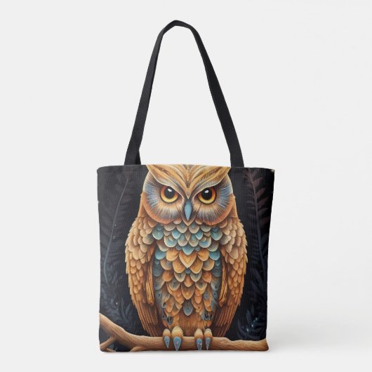 Stall Owl farbig Tasche (Rückseite)