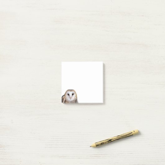 Stall Owl Foto Post-it Notes Stationery Klebezettel (Auf Schreibtisch)