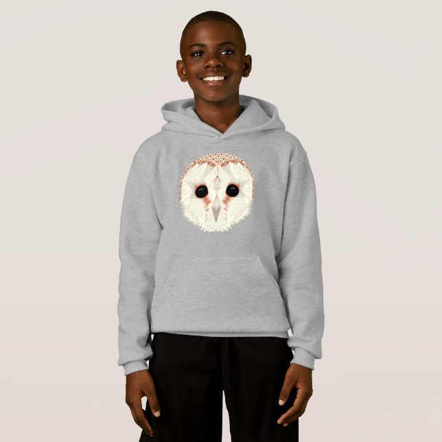 Stall Owl Kids Unisex Pullover Hoodie (Vorne ganz)