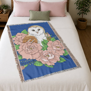 Stall Owl Pink Blume Blau Decke