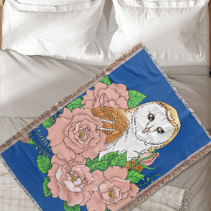 Stall Owl Pink Blume Blau Decke