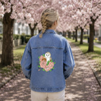 Stall Owl Pink Blume Blau