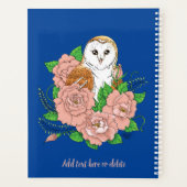 Stall Owl Pink Blume Blau Planer (Rückseite)