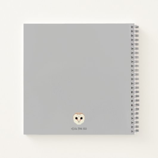 Stall Owl Square Notebook Notizblock (Rückseite)