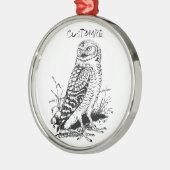 Stall Owl Thunder_Cove Ornament Aus Metall (Links)