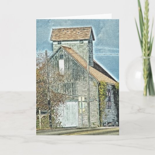 Stall Quilt auf der Seite digitale Kunst Karte (Vorderseite)